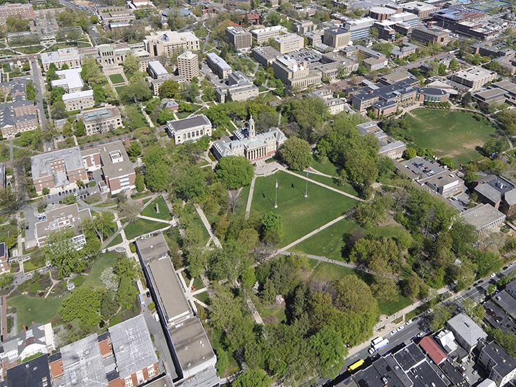 Aerial view of University Park campus