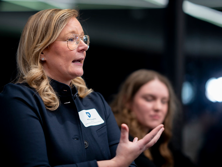 Nikki Crowley speaking at the Science, Health and Wellness PowHer Hour